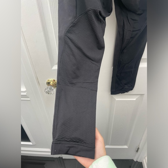 Lululemon Journey Cropped Black Leggings with colourful waist - Picture 5 of 8